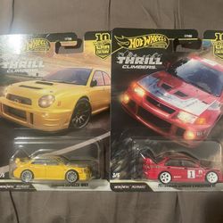 HOT WHEELS PREMIUM THRILL CLIMBERS MITSUBISHI SUBARU