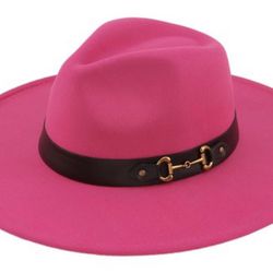 New Pink Fedora Hat