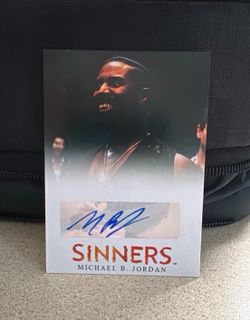 Michael B Jordan sinners custom autograph card