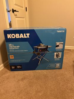 Kobalt 10 Inch Table Saw With Rolling Stand New In Box