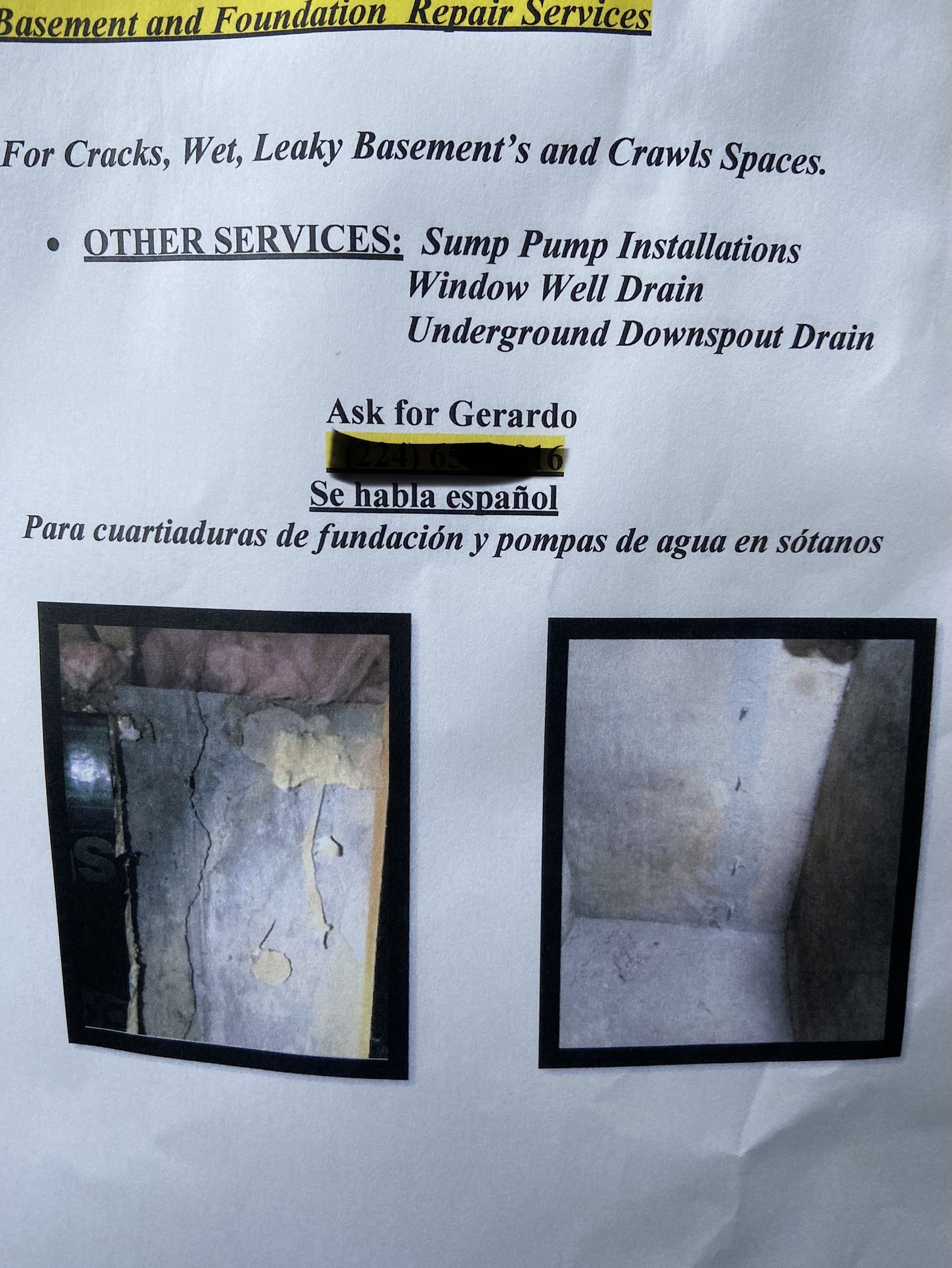 Basement Foundation Leaking Cracks 