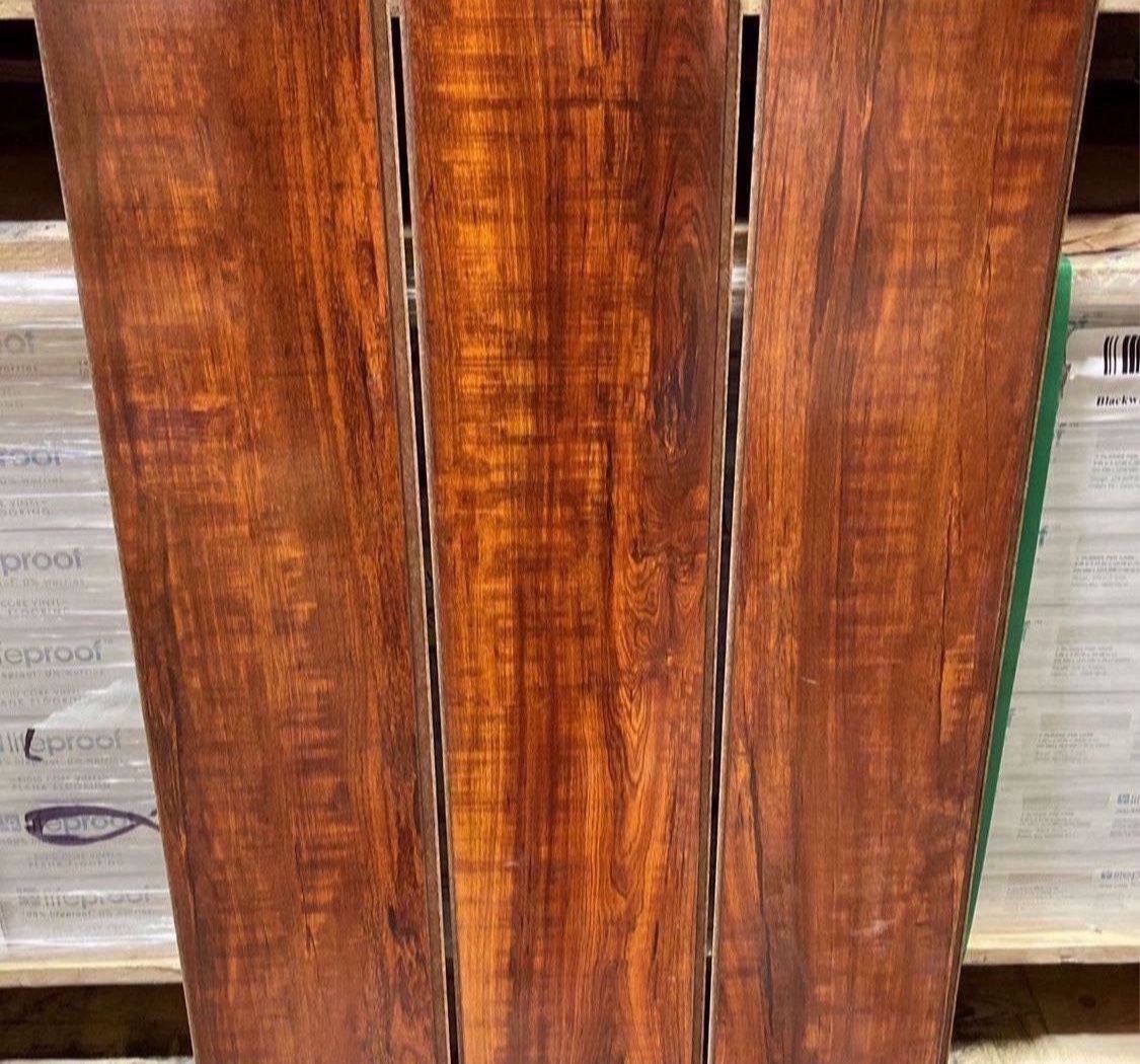 Perry Hickory 8 mm T × 4.9 in. W Laminate Wood Flooring for Sale in