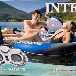 Brand New Intex River Run 2 Person Inflatable Tube Raft Float with Cooler for Pool & Lake