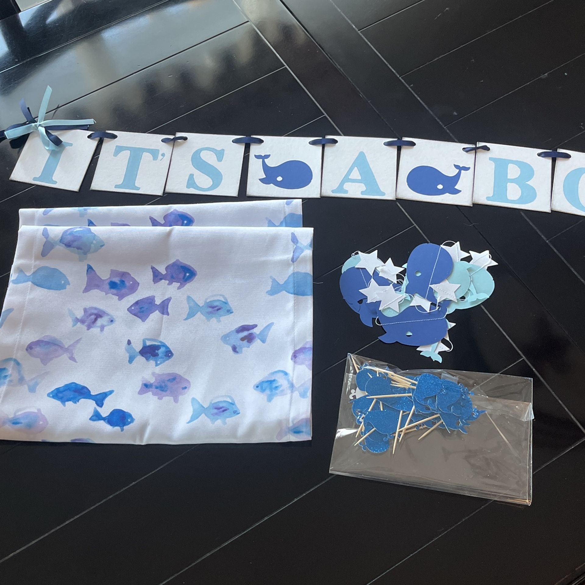 Like New It’s A Boy Baby Whale Shower Decor