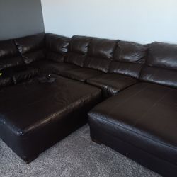 Brown Leather Couches