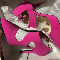 Pink And Black Heels 