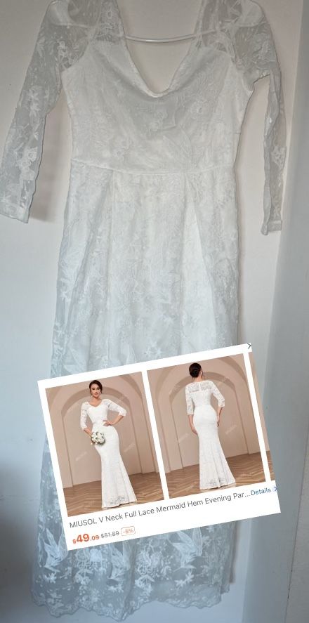 Mermaid White Dress 