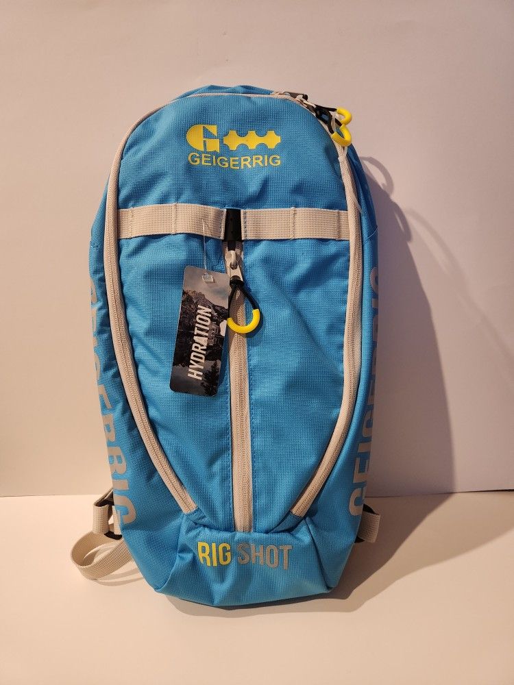 Blue Geigerrig Hydration Backpack, Hiking, Running, Outdoor, Exercise, Steps