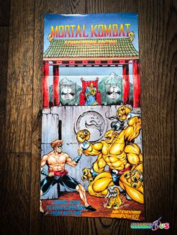 Vintage Original Mortal Kombat Nintendo Power Poster Insert 1992