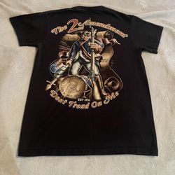 Pirate Shirt Men Small Black Ink Design Graphic Streetwear Crew Neck Snake Tee