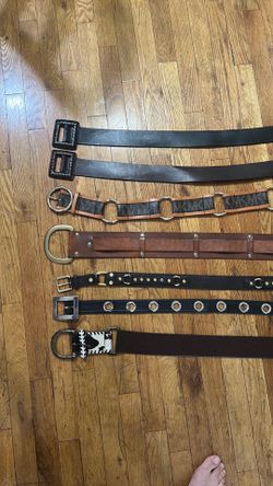 Lot of 7 Leather Belts – $20 (or $3 each)