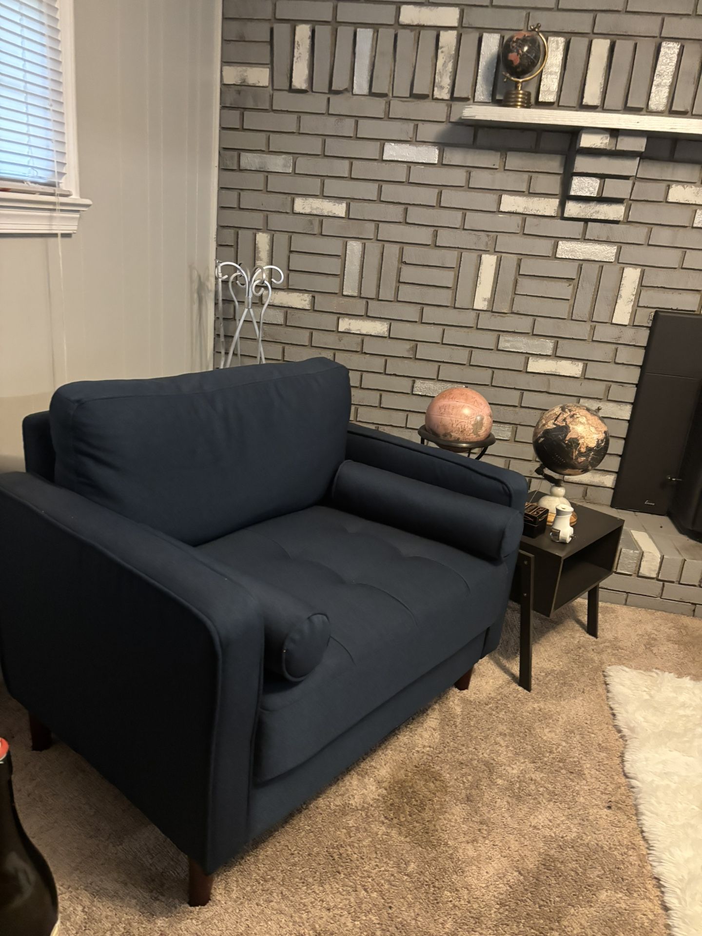 Lifestyle Solutions Lexington Armchair, Navy Blue
