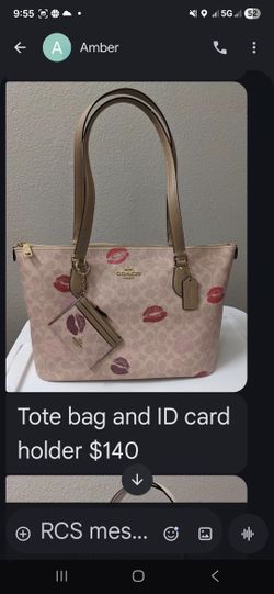 Coach Tote Bag & ID Card Holder
