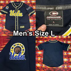 Vintage UCLA Bruins Stitch Colosseum Baseball Blue Jersey Men’s Size Large