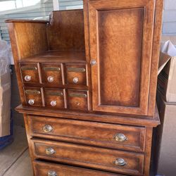 Antique Apothecary Wardrobe with Mirror