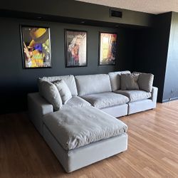 New Grey Sofa Cloud Couch Sectional