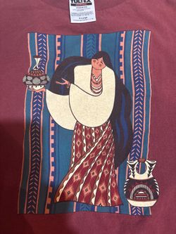 Vintage Native American Pottery 1996 t-shirt EMI art XL