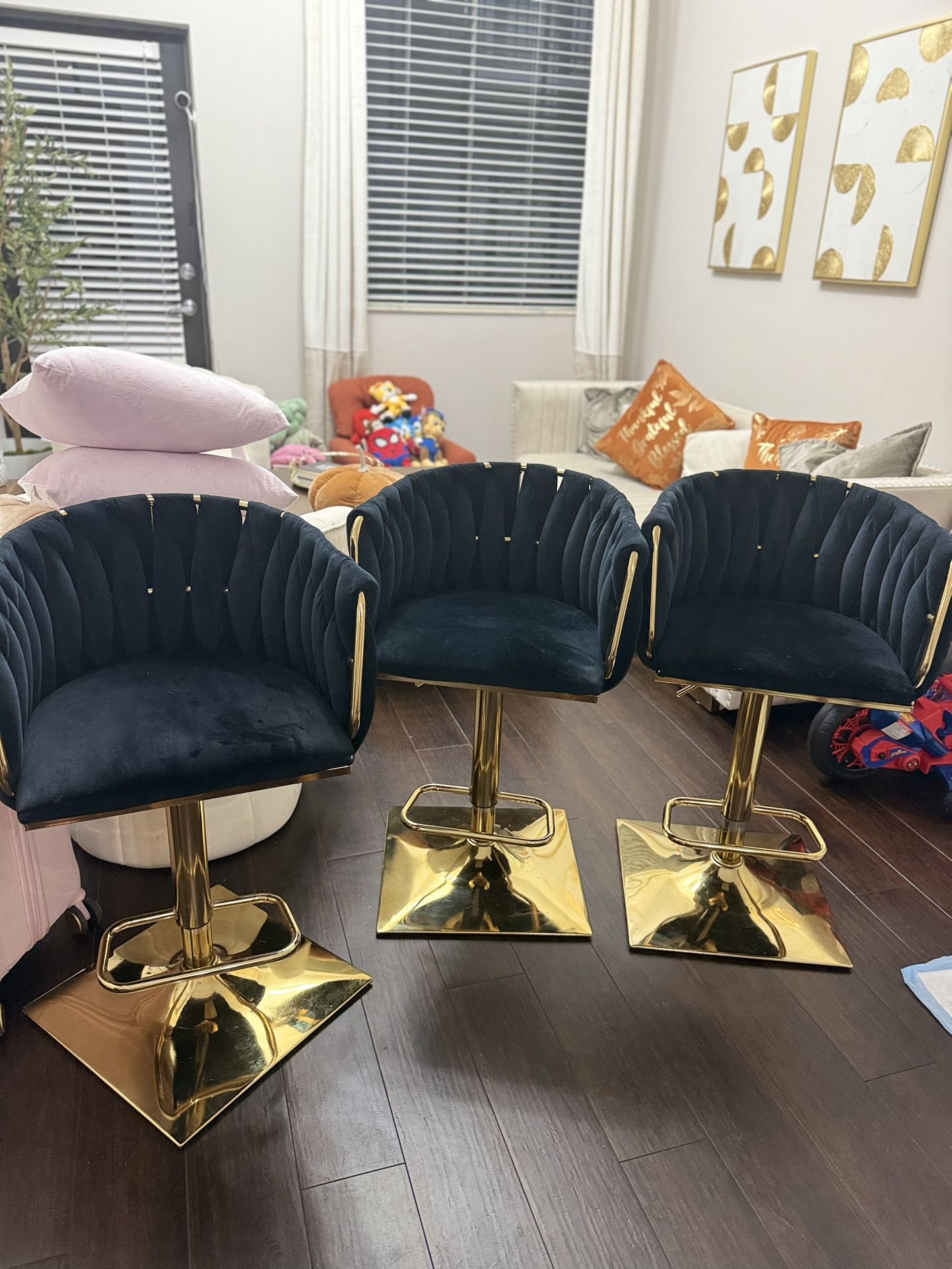 Black Velvet Bar Stools 