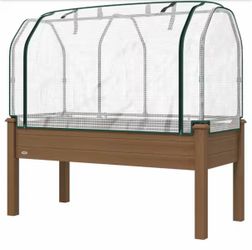 Raised Garden Bed with PE Greenhouse Cover