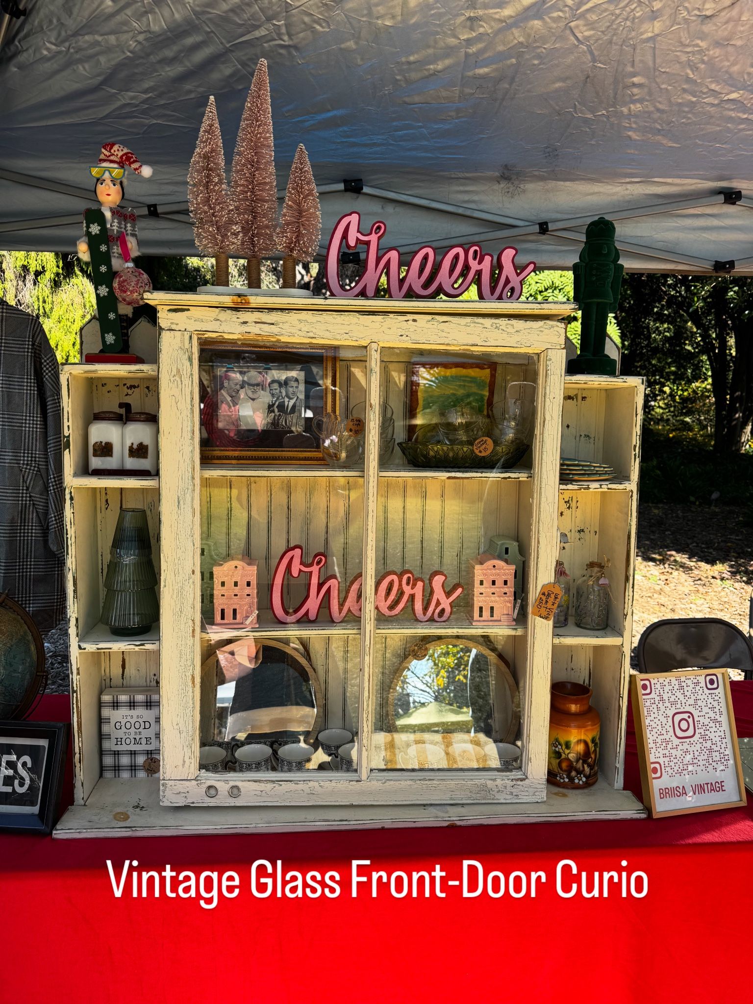 Vintage Glass Front-Door Curio