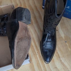 black cowboy boots