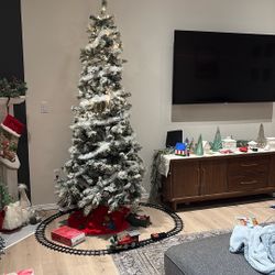 Flocked Christmas Tree