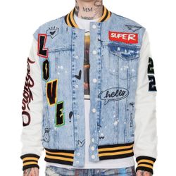 Men’s Jean Designer Bomber jacket Store Pick Up 