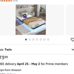 Twin floating bed frame from Amazon