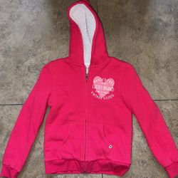 Girls Lucky Brand Zip up Hoodie Pink 