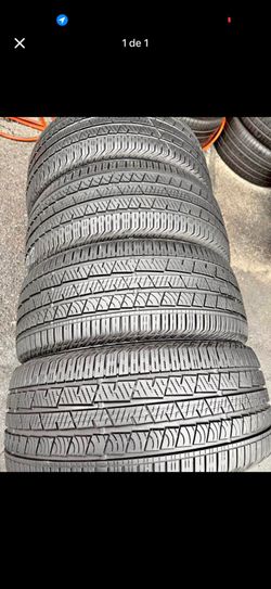 255/45/20 Continental vendo un set de llantas usadas excelente condiciones de vida las 4 ✅🤩I am selling a set of used tires, all 4 in excellent livin