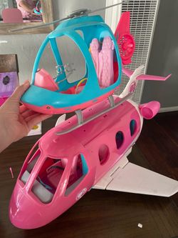 Barbie plane and helicopter