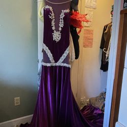 Purple Violet Mermaid prom dress