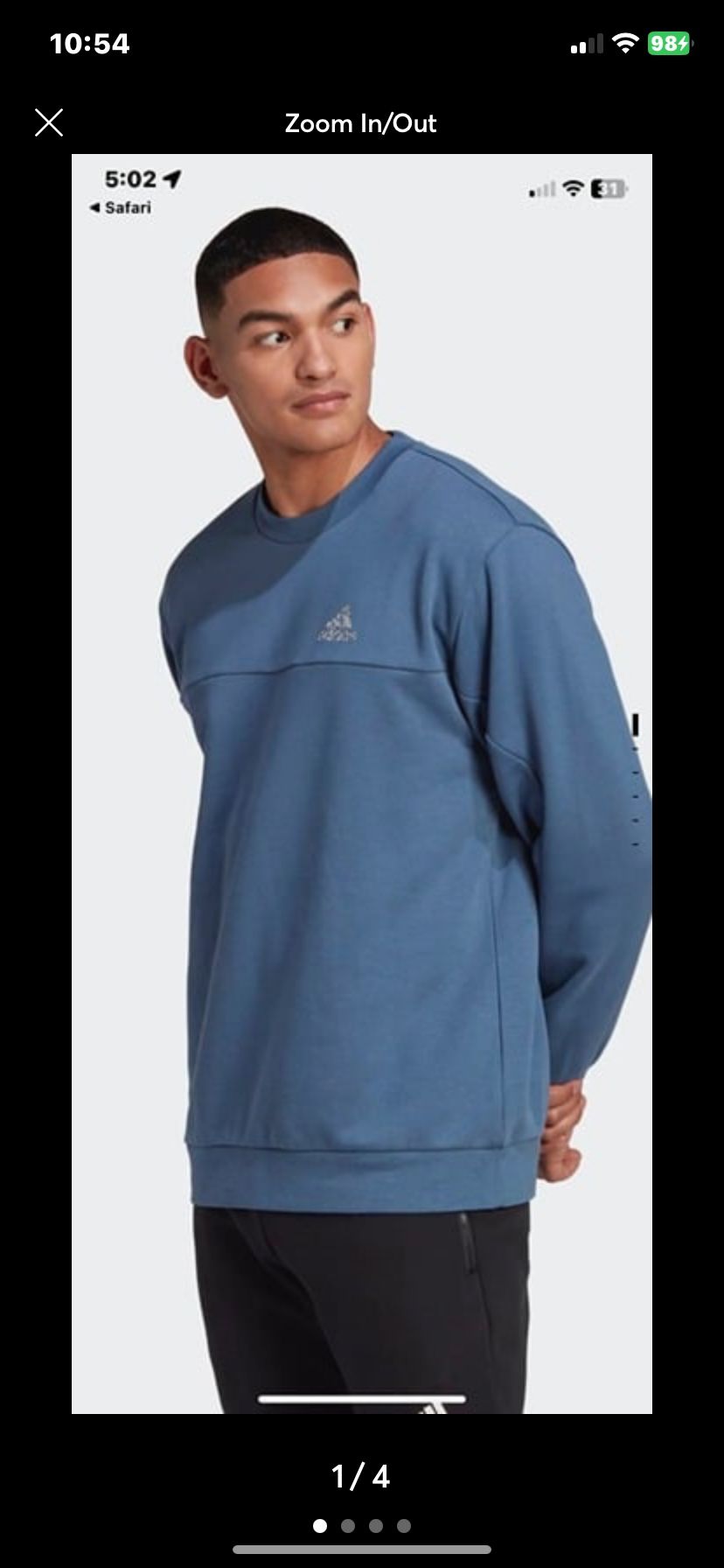 Adidas Stadium Fleece Badge of Sport Sweatshirt HM7893 Men’s SMALL – NEW
