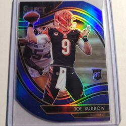 2020 Select Football Joe Burrow  Field Level Blue Prizm Die Cut Rc🔥🔥🔥
