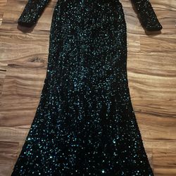 Women's Dresses Mock Neck Split Hem Sequin Dress Dress for Women