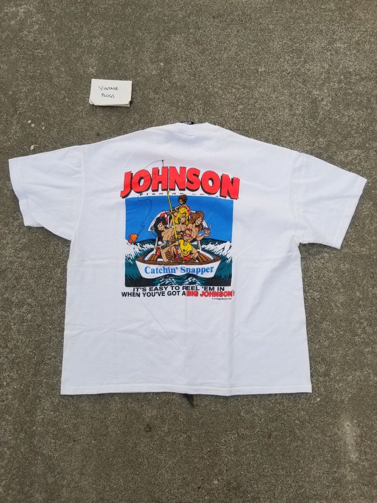 Vintage 1992 Big Johnson Fishing Rods Single-stitched Shirt - Size Men XXL