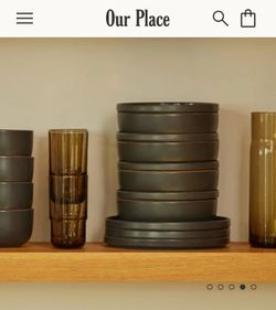 Beautiful full set of black stoneware from our place