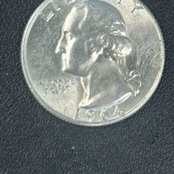Rare All Silver Quarter 1964 D