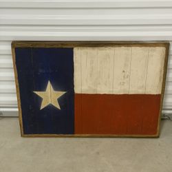 Rustic Wooden Texas Flag Wall Decor