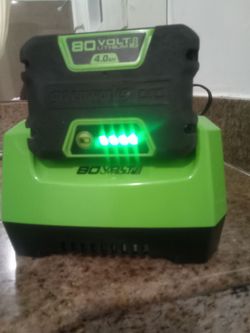 Greenworks 80v 4.0 Ah Battery and Charger Set- PRICED TO SELL TODAY