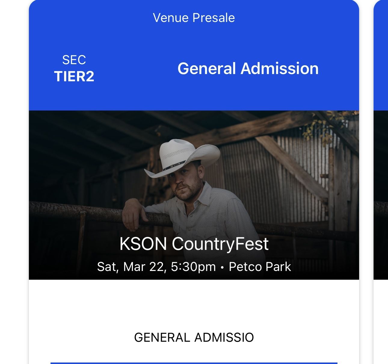 KSON CountryFest - 2 Tickets