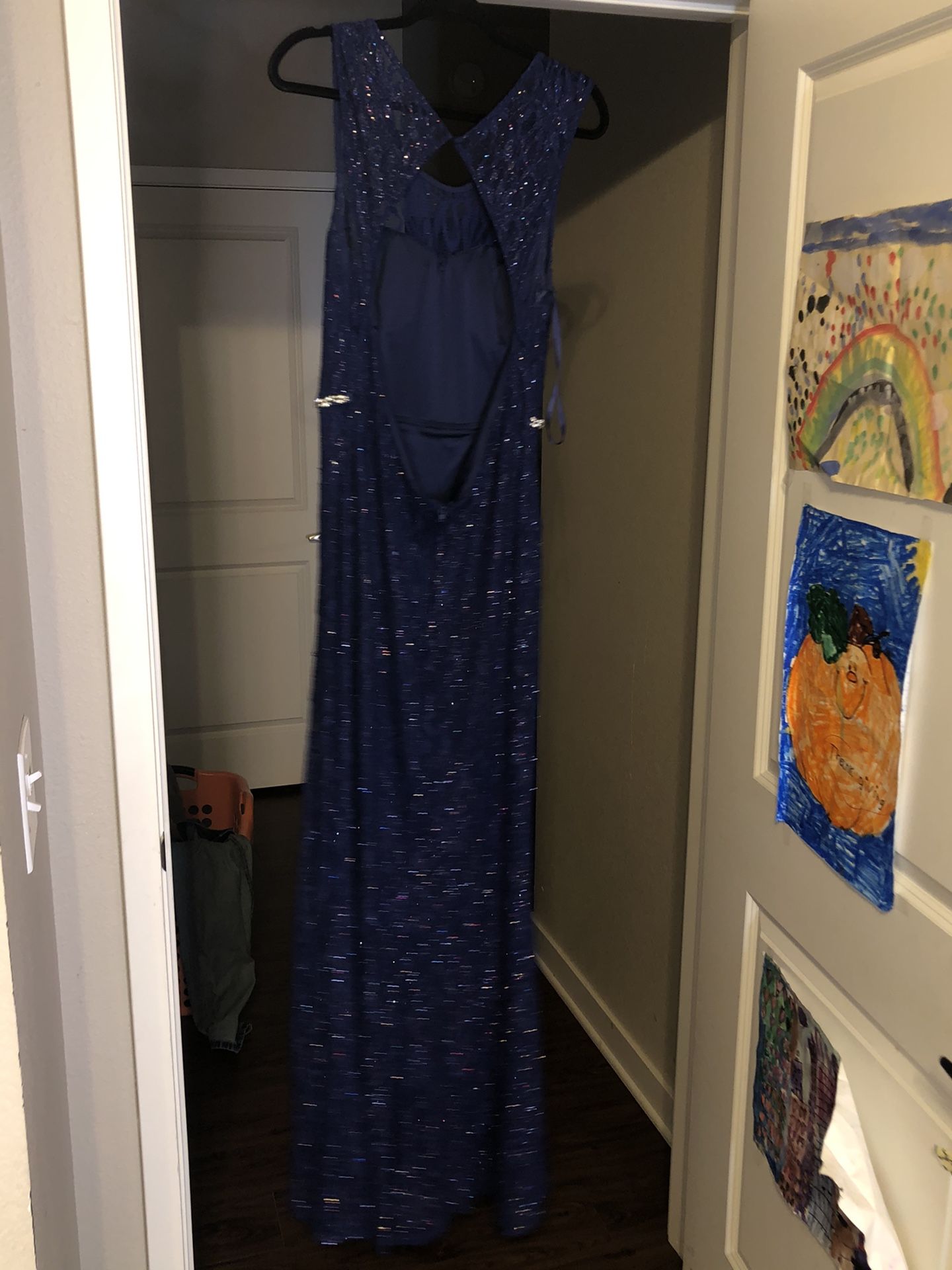 Navy Blue Mermaid Prom Dress