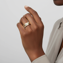 14K Yellow Gold Diamond Womens Ring - 0.32ct