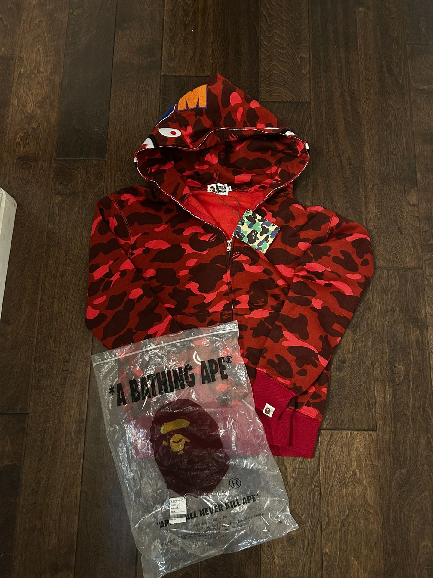 Red Medium Bape Jacket