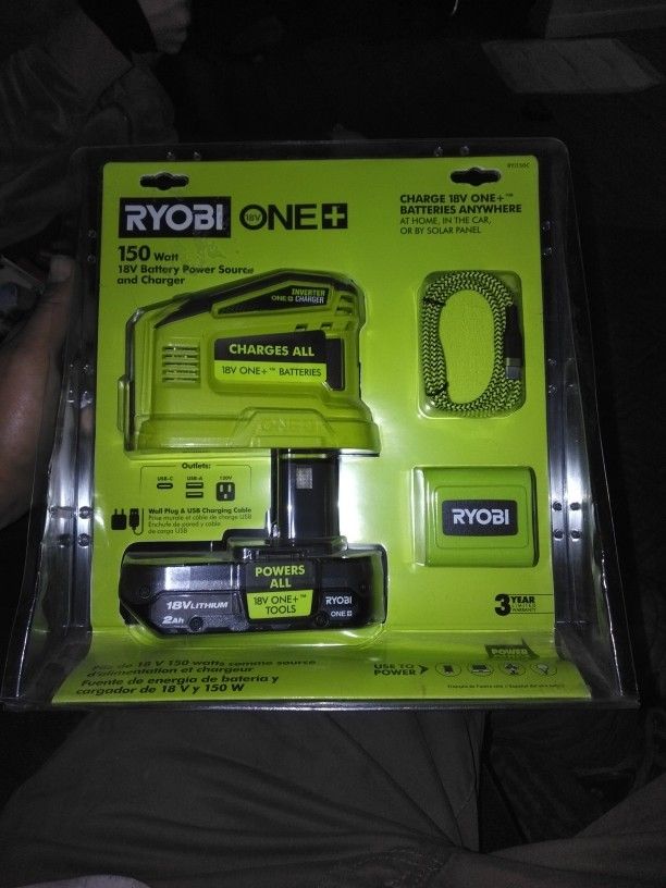 Ryobi One+ 150 Watt 18V Battery Power Source and Charger