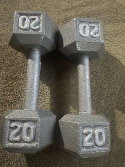 Pair Of 20 Lb Dumbbells 