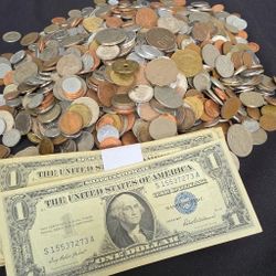 1 pound of Assorted World foreign Coins unsearched many Countries
