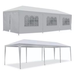 NEW 10x30 White Outdoor Gazebo Canopy Tent 8 Removable Walls Wedding Party Birthday backyard Events