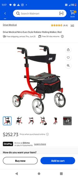 Drive Nitro Euro style Rollating Walker Retails $252+