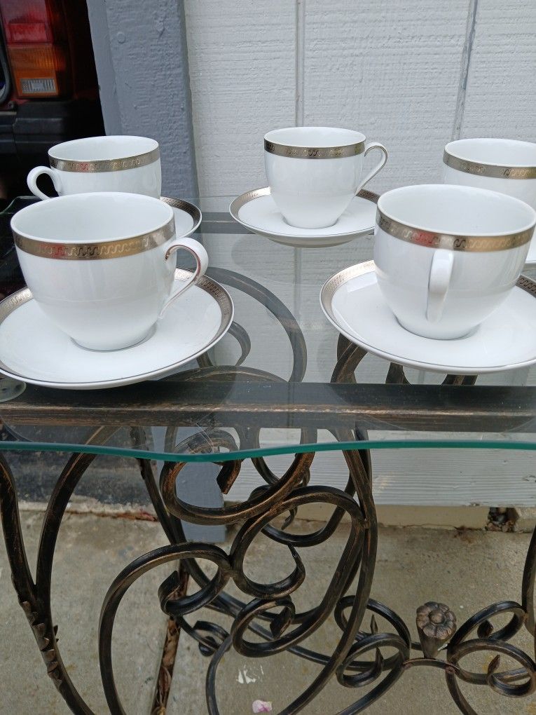 German Porcelain China With Silver Trim
